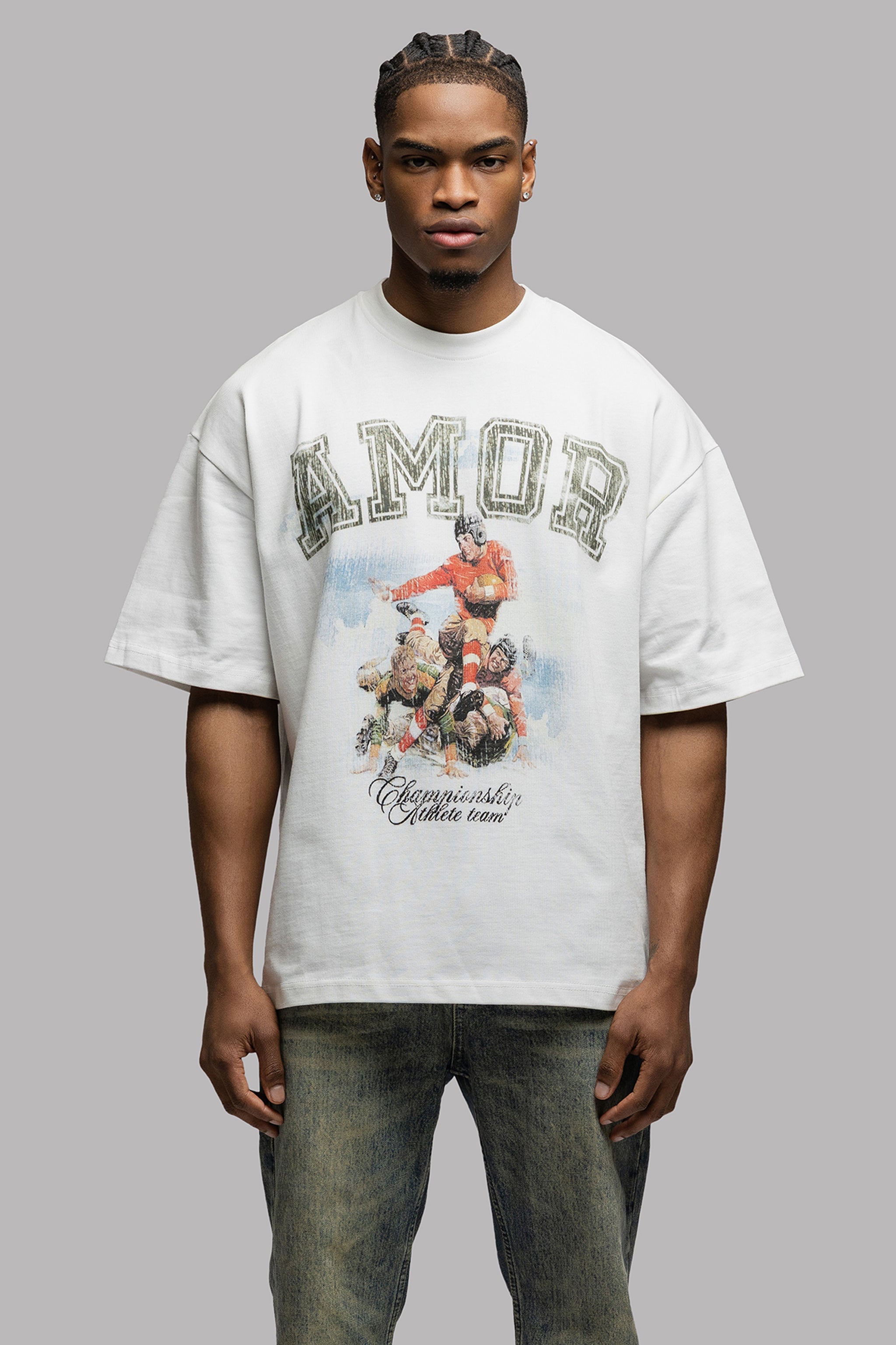 AMOR RUGBY TEE IN WHITE
