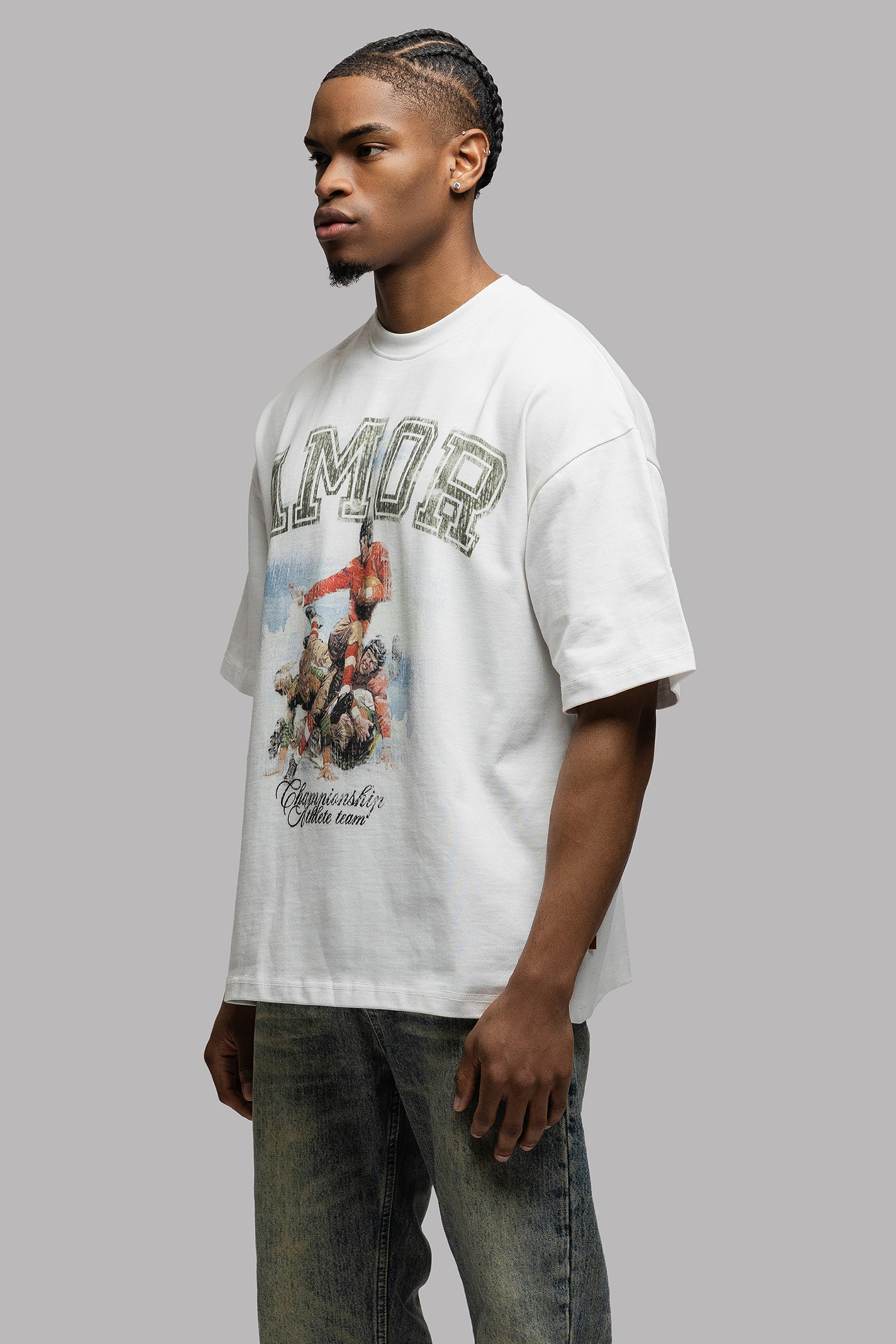 AMOR RUGBY TEE IN WHITE