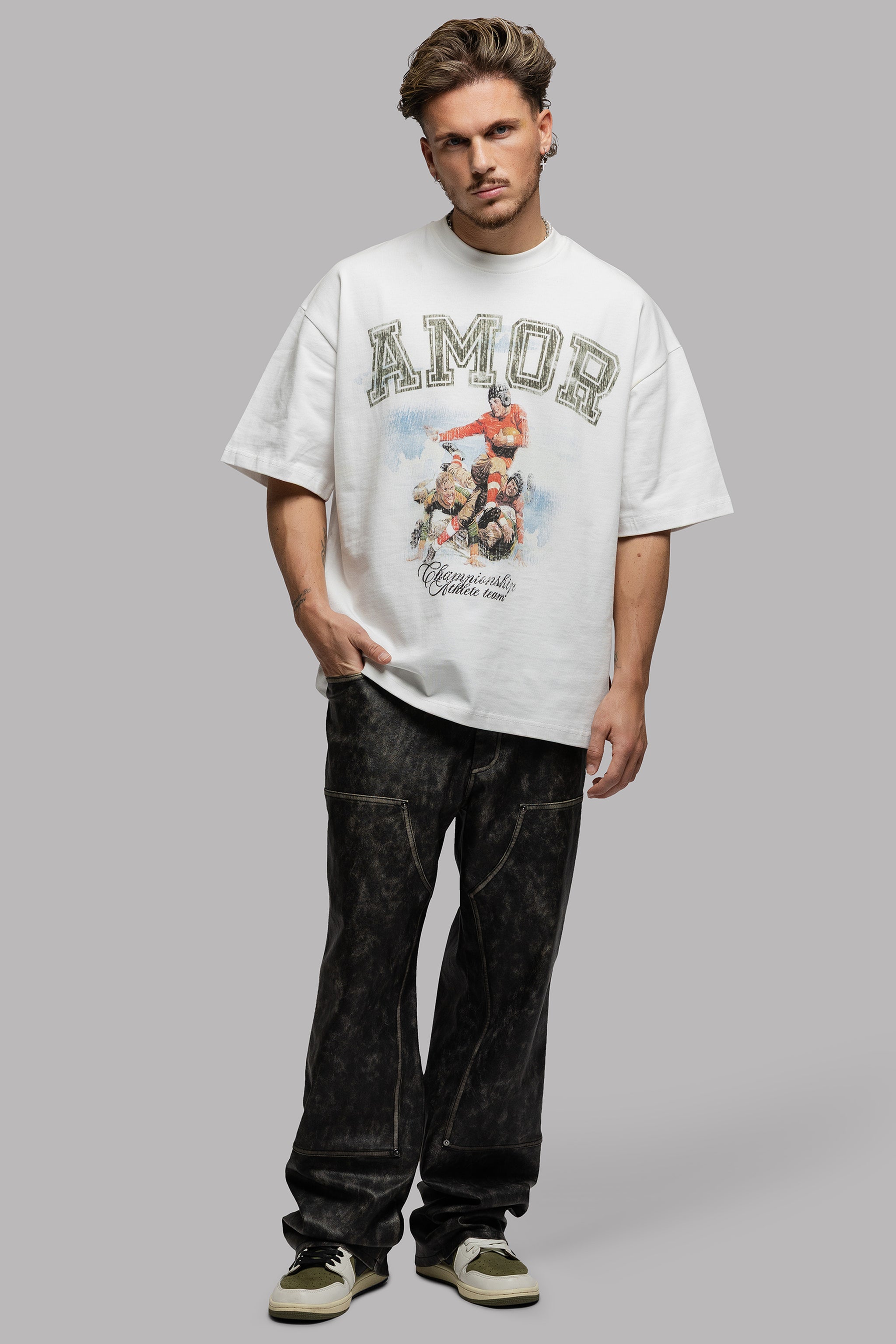AMOR RUGBY TEE IN WHITE