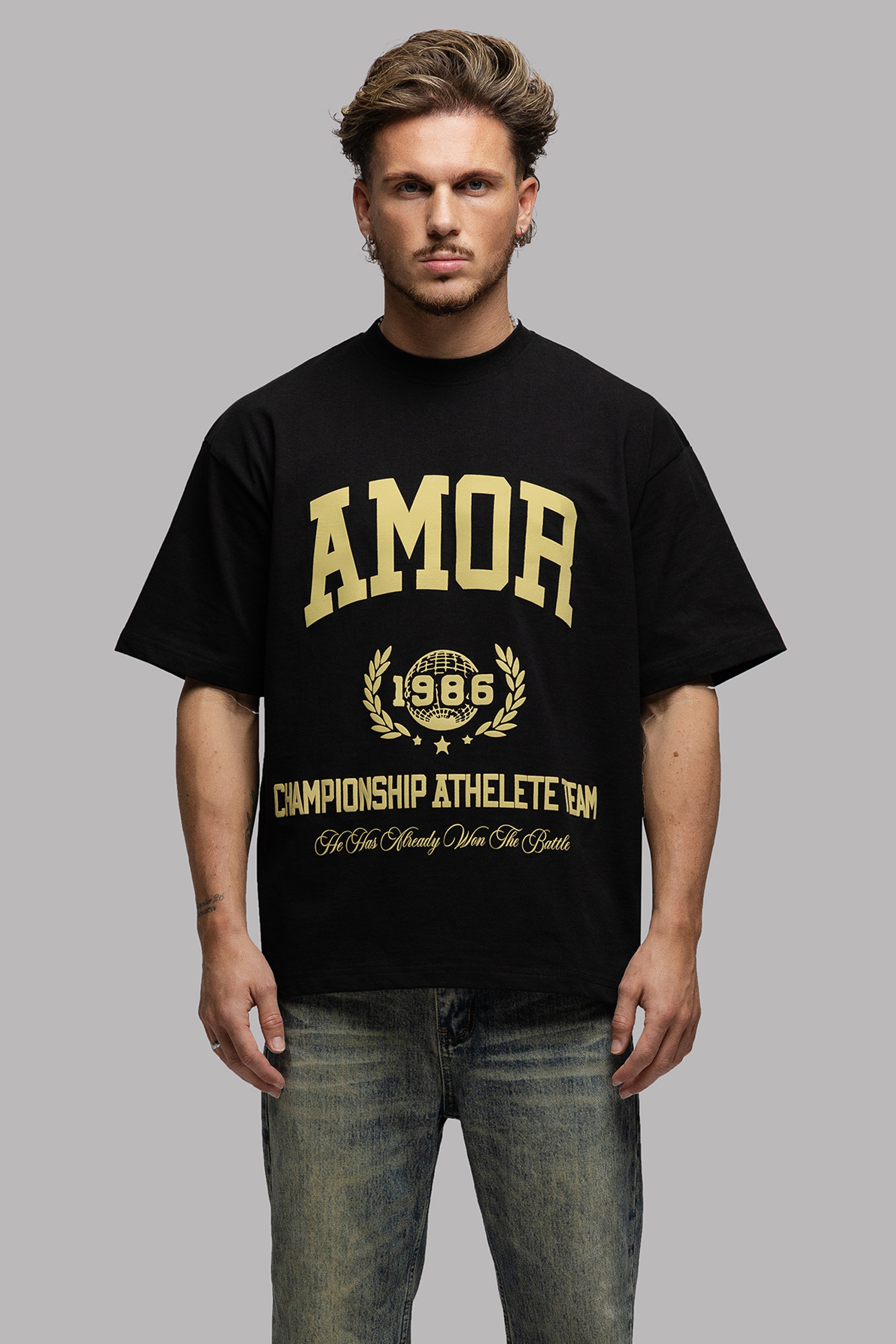 THE ATHLETE TEE IN NIGHT BLACK